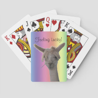 Jeu De Cartes Jouer des cartes - Alpaca sur l'Arrière - plan arc