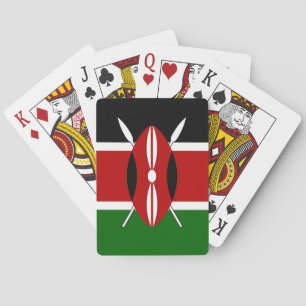 Jeu De Cartes Jouer des cartes avec le drapeau du Kenya