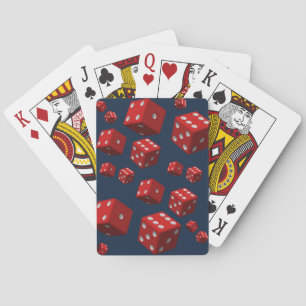 Jeu De Cartes Jouer des cartes bleu dos rouge dés