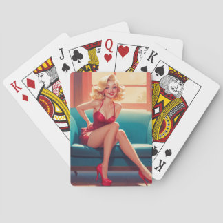 Jeu De Cartes Jouer Des Cartes, Poker, Pin-Up Girl, Blonde
