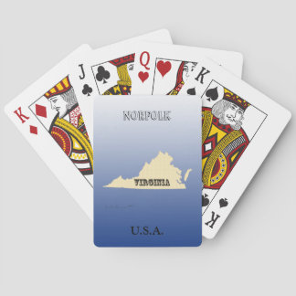 Jeu De Cartes Jouer des cartes - Virginia State Map avec la vill