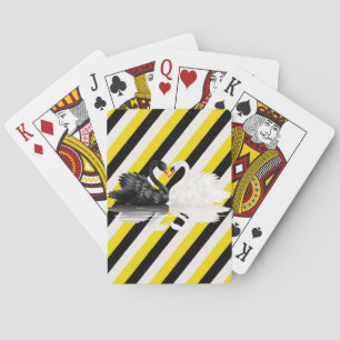 Jeu De Cartes Jouer des cygnes à rayures jaune et noire