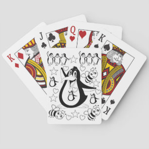 Jeu De Cartes Jouer Pingouin de coloriage de pont de carte