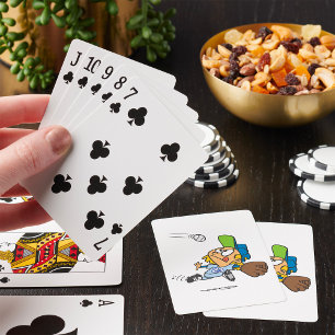 Jeu De Cartes Joueur de baseball attrapant une balle en plein pl