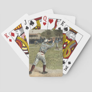 Jeu De Cartes Joueur de baseball jeté à la seconde base