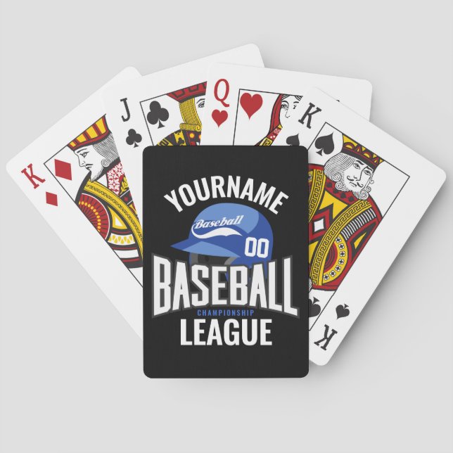 Jeu De Cartes Joueur de baseball personnalisé NOM Équipe Champ C (dos)