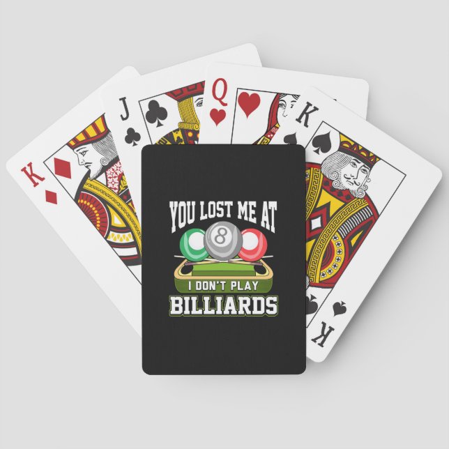 Jeu De Cartes Joueur de billard | Vous M'Avez Perdue Au Billard (dos)
