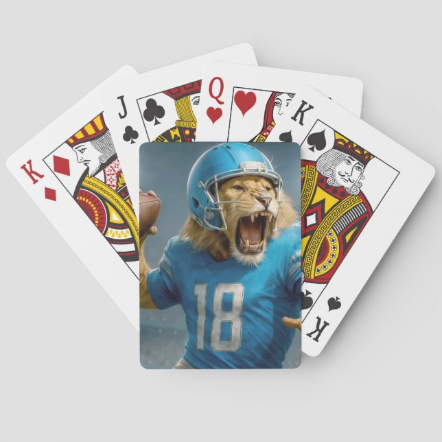 Jeu De Cartes Joueur de football Lion du quart 18 (dos)