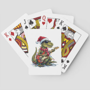Jeu De Cartes Joueur de guitare Dinosaure Noël
