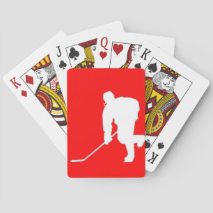 JEU DE CARTES JOUEUR DE HOCKEY BLANC 3