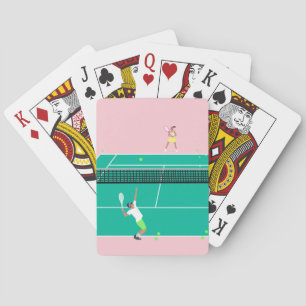 Jeu De Cartes Joueur de Match Art Moderne Pink Green