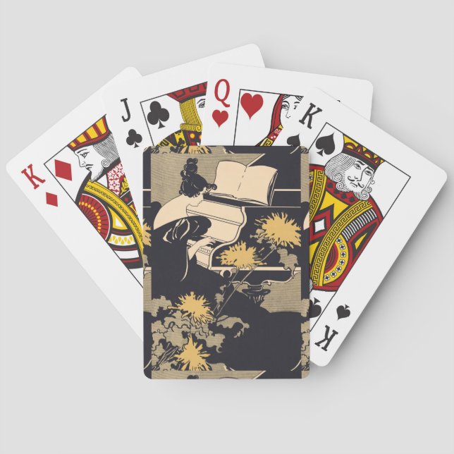 Jeu De Cartes Joueur de piano élégant (dos)