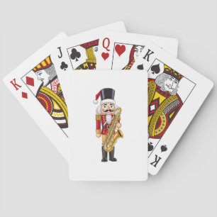 Jeu De Cartes Joueur de saxophone casse-noisette festif pour Noë