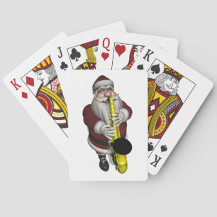 Jeu De Cartes Joueur de saxophone du Père Noël