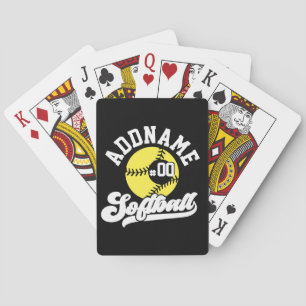 Jeu De Cartes Joueur de softball personnalisé AJOUTER LE NOM Équ