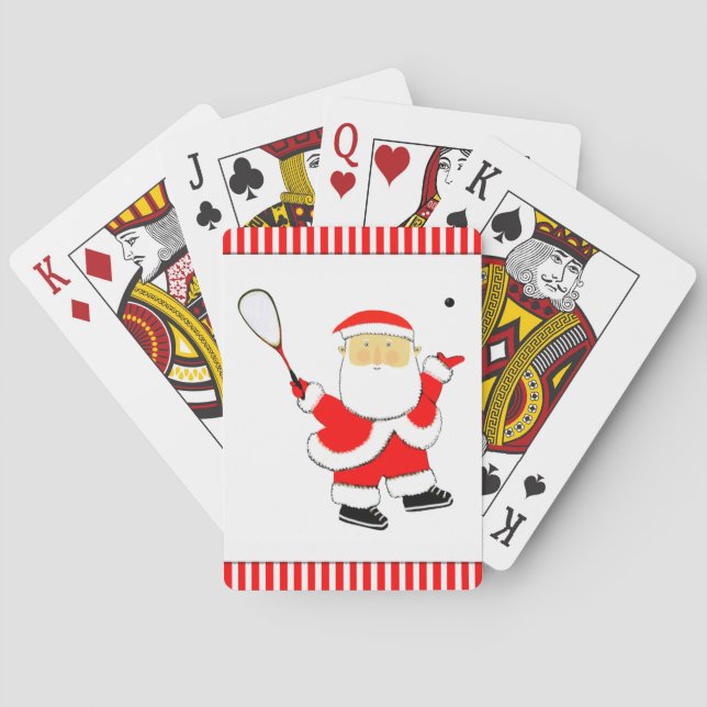 Jeu De Cartes Joueur de squash Noël (dos)