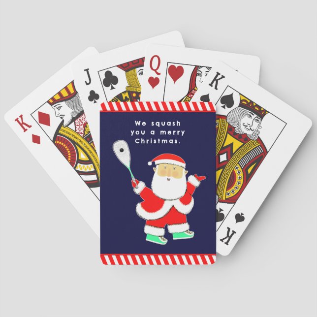 Jeu De Cartes Joueur de squash Noël (dos)