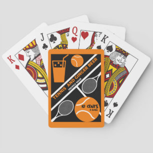Jeu De Cartes Joueur de tennis de pelouse Art graphique