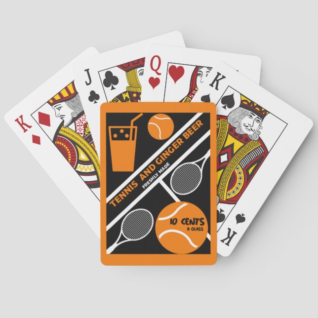 Jeu De Cartes Joueur de tennis de pelouse Art graphique (dos)