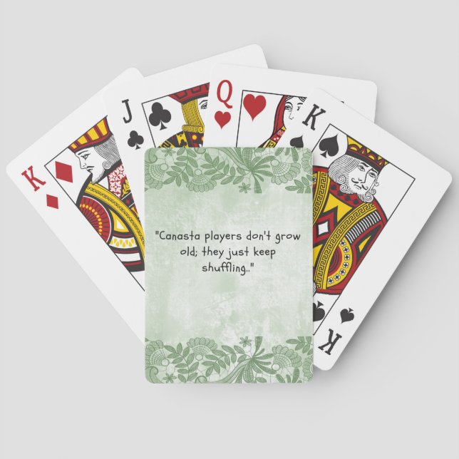 Jeu De Cartes Joueurs de Canasta disant (dos)