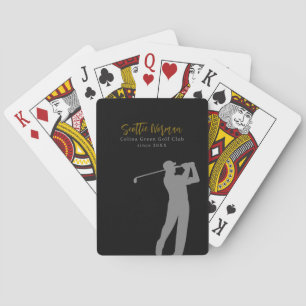 Jeu De Cartes Joueurs de golf   Homme jouant au golf noir