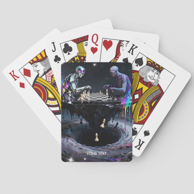 Jeu De Cartes Joueurs Imaginaire mignons à deux échecs (dos)