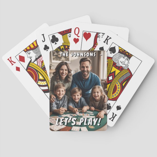 Jeu De Cartes Jouons ! Photo de famille Customisée personnalisée (dos)