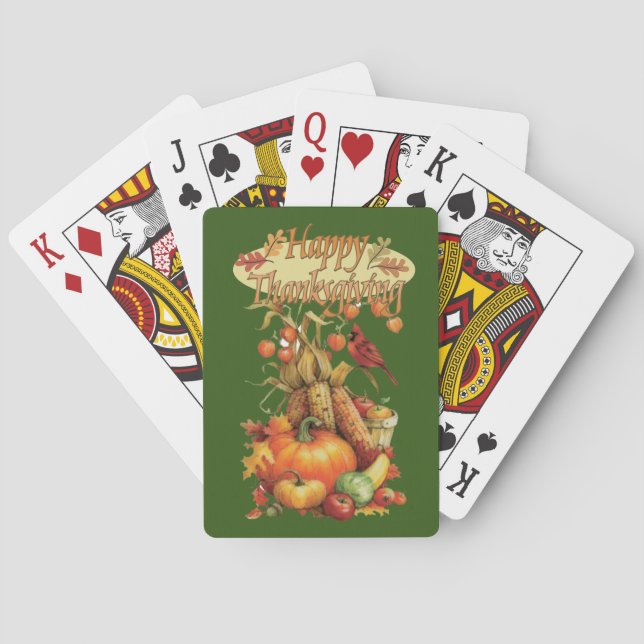 Jeu De Cartes Jour de bon thanksgiving Jeu de carte Deck (dos)