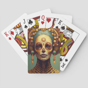 Jeu De Cartes Jour De La Femme Morte Du Crâne De Sucre