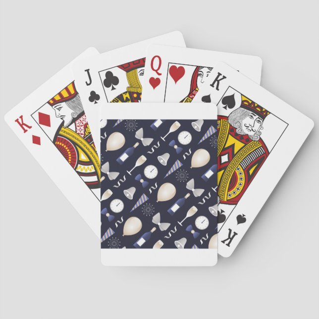 Jeu De Cartes jour de la nouvelle année violet (dos)