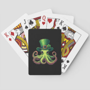 Jeu De Cartes Jour de la Saint Patrick Octopus Cute Saint Pattys