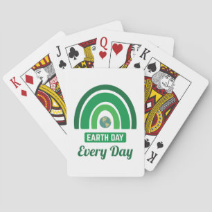 Jeu De Cartes Jour des terres écologique Arc-en-ciel vert tous l