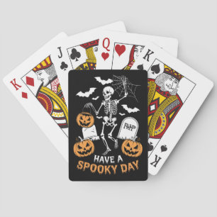 Jeu De Cartes Jour Éffrayant Halloween Witch Cadeau Skeleton