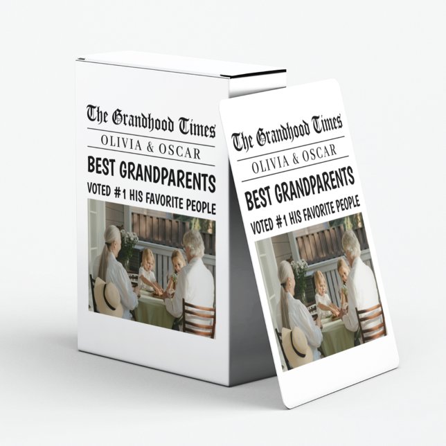 Jeu De Cartes Journal personnalisé | Meilleurs grands-parents (Créateur téléchargé)
