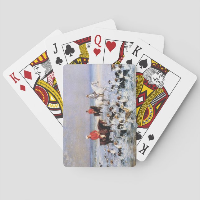 Jeu De Cartes Journée d'été à Cleveland (Chevaux et chiens de tr (dos)