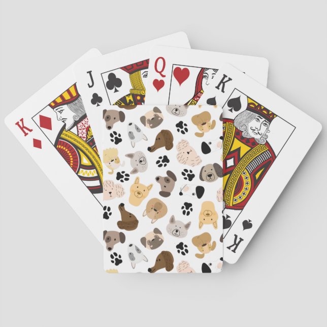 Jeu De Cartes Jours de chiens - Motif de races de chiens et de p (dos)