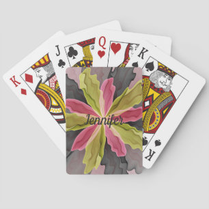 Jeu De Cartes Joy, Pink Green Anthracite Imaginaire Nom de la fl
