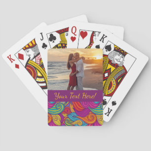 Jeu De Cartes Joyau coloré rétro Tonage Tourbillonnant Motif d'o