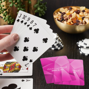 Jeu De Cartes Joyau rose Tons Mariage Lecture Cartes