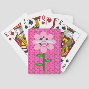 Jeu De Cartes Joyeuse Bee Day Girl rose Anniversaire Bumblebee