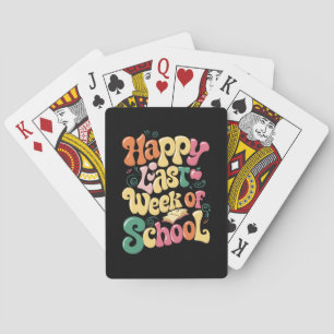 Jeu De Cartes Joyeuse Dernière Semaine D'école Enseignants Élève