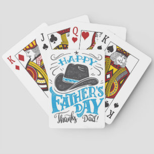 Jeu De Cartes "Joyeuse Fête des Pères Merci Papa!" Chapeau de Co