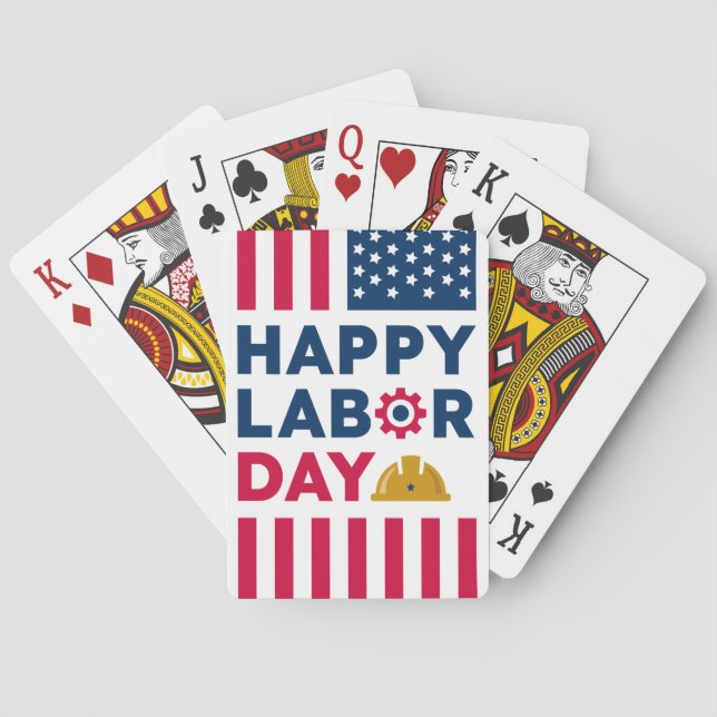 Jeu De Cartes Joyeuse fête du Travail, États-Unis (dos)