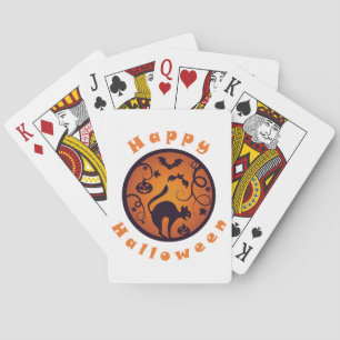 Jeu De Cartes Joyeuse lanterne d'Halloween araignées et chauves-