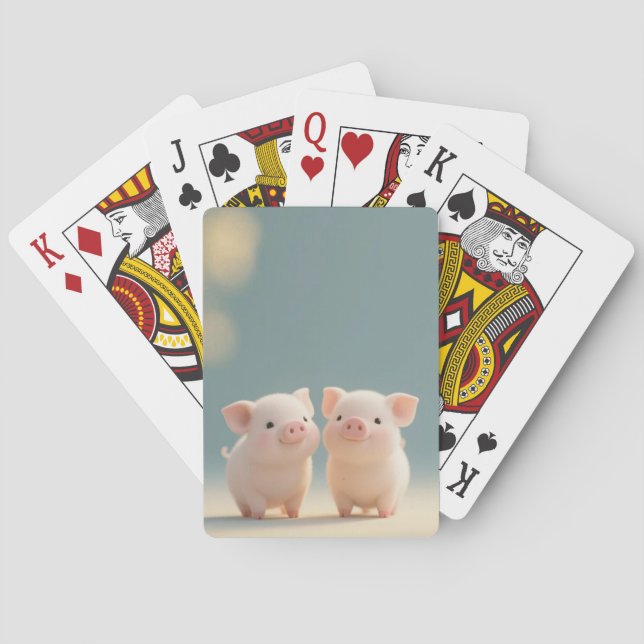 Jeu De Cartes Joyeuse paire de cochons (dos)
