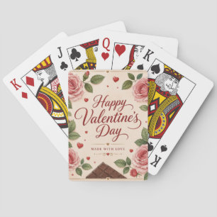 Jeu De Cartes Joyeuse Saint Valentin Roses Roses Chocolats