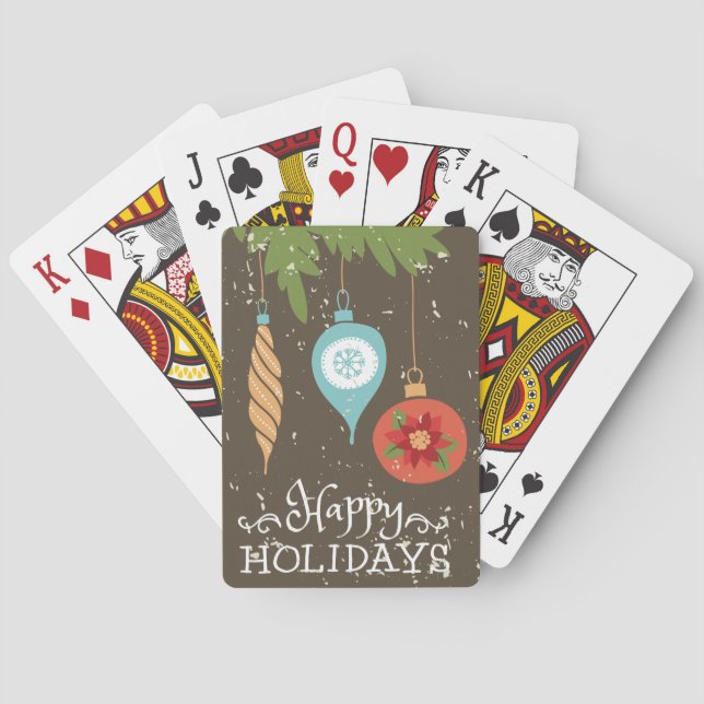 Jeu De Cartes Joyeuses fêtes de Noël Ornements décoratifs (dos)