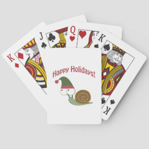 Jeu De Cartes Joyeuses fêtes Jolie escargot elfe de Noël
