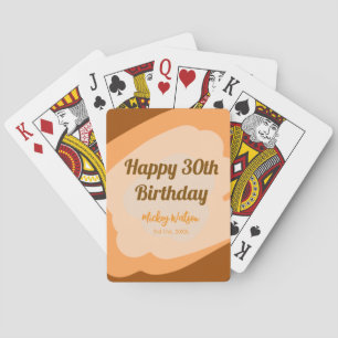 Jeu De Cartes Joyeux 30e anniversaire rustique bois Halloween au