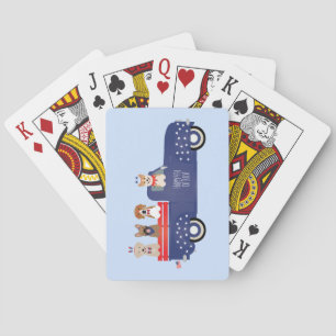 Jeu De Cartes Joyeux 4 Juillet Chiens Pickup Camion